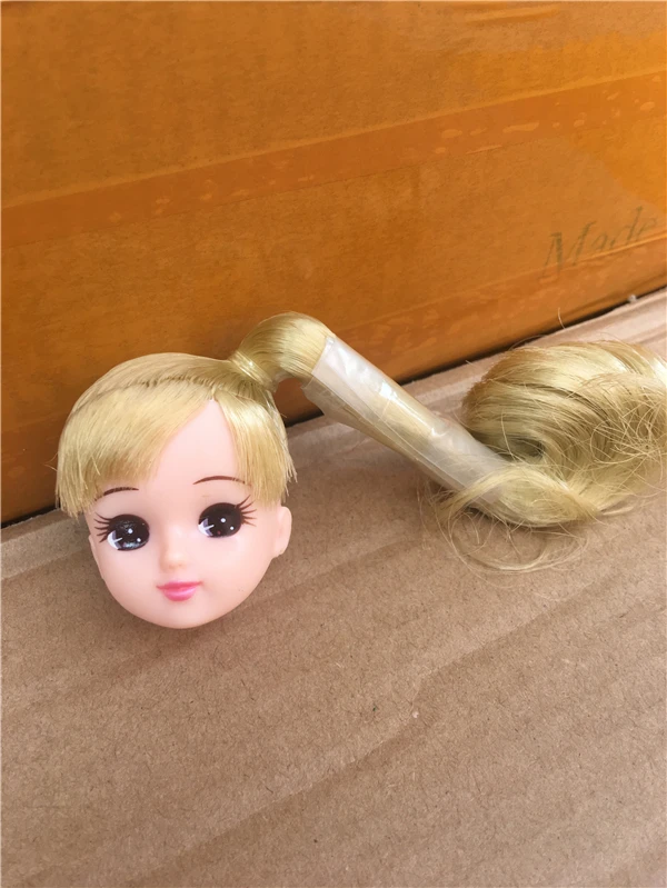 Licca Doll Head Princess DIY Toy Rare Collection Long Hair Doll Parts 1/6 Princess Doll Accessories Colorful Hair Doll Heads