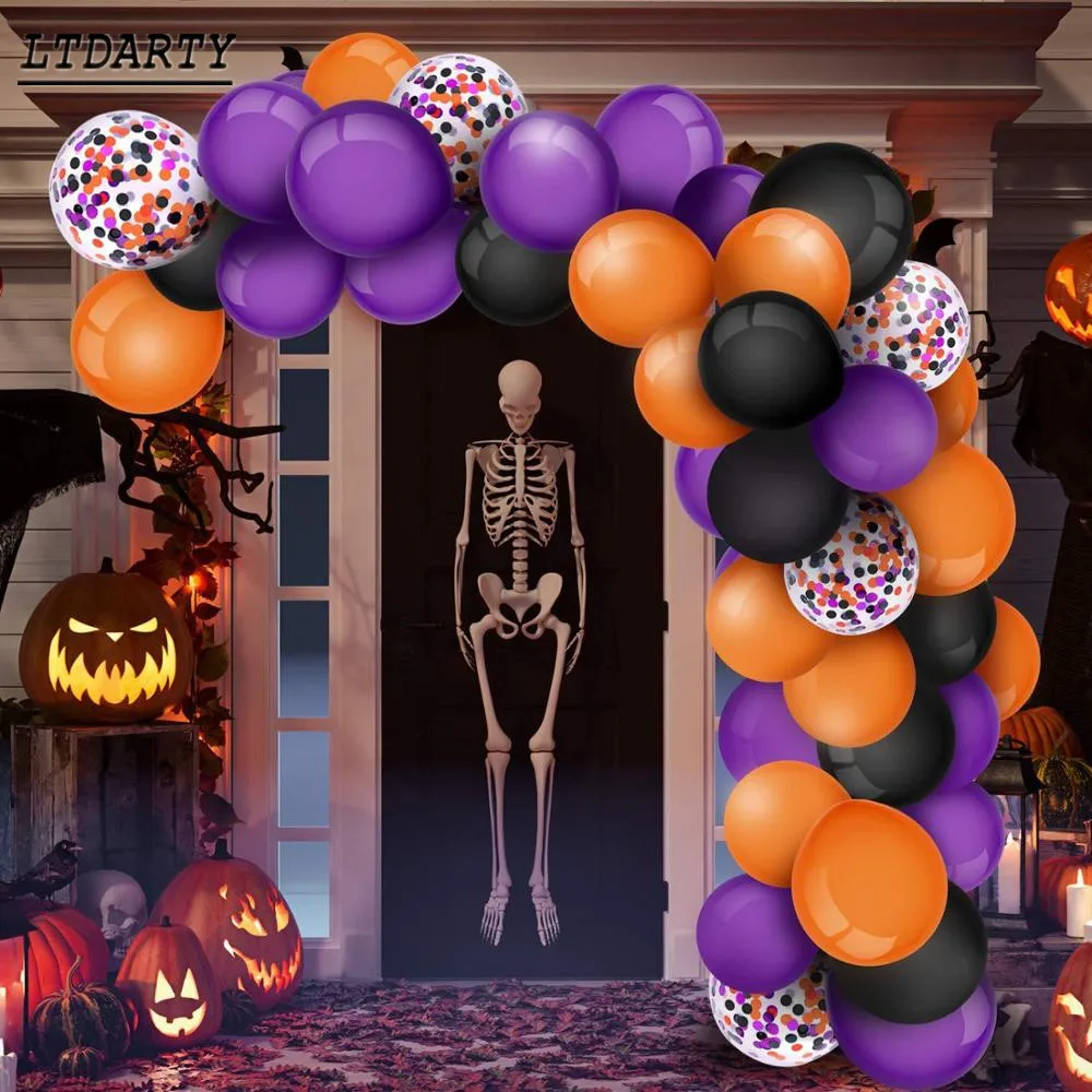 Halloween balloon garland kit set Halloween theme black orange purple latex  balloon kids toy family party party decorations|Ballons & Accessories| -  AliExpress