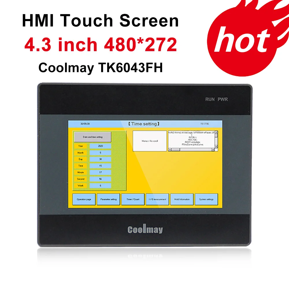4.3 inch TK6043FH HMI touch screen lcd panel 480*272 resolution industrial control monitor cnc controller