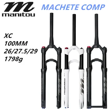 

MANITOU MACHETE COMP 27.5/29er Bicycle Fork MTB Bike Forks Suspension Oil and Gas Fork Steaight/Cone Remote Lock 100MM With Axle