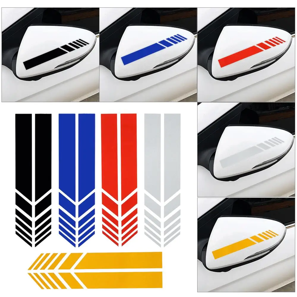 

Car Decoration 2pcs Rear View Mirror Sticker Reflective Car Stickers Rearview Mirrors