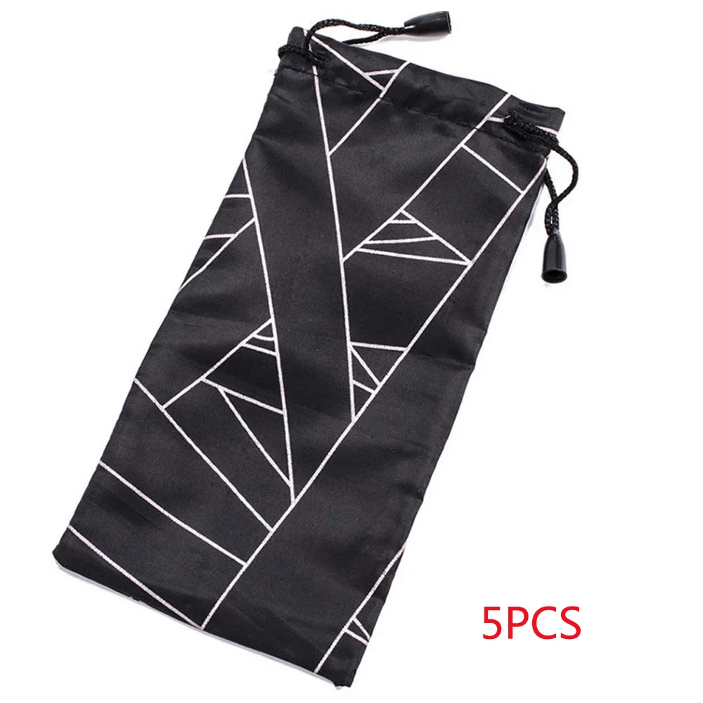5Pcs black Унисекс мягкий кожаный чехол для очков сумка для защиты солнцезащитных очков женская сумка 1 шт. водонепроницаемый чехол для мужских очков контейнер - Цвет: 5Pcs black