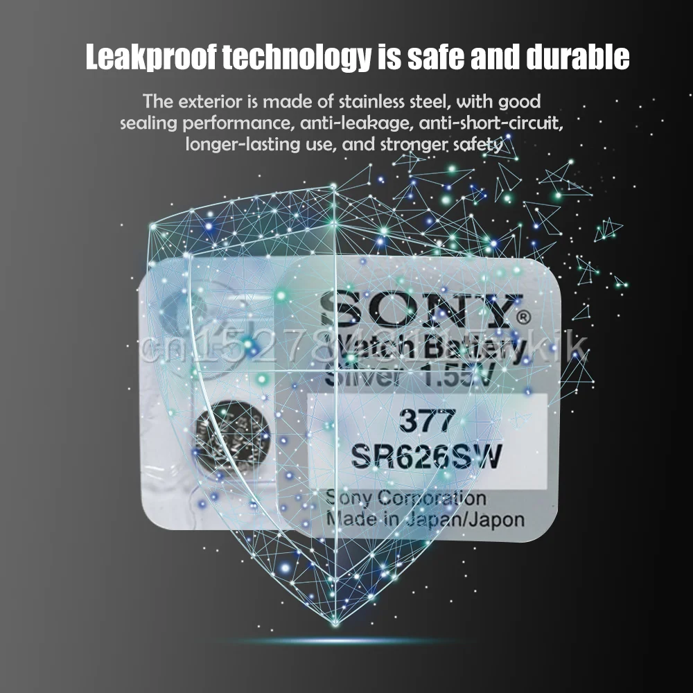 2 30PCS 100 Original Sony 377 SR626SW SR626 AG4 LR626 1.55V Silver Watch Battery Single Grain