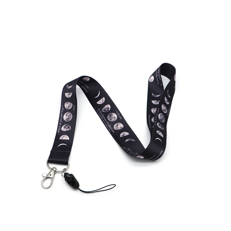 30 шт./лот Eclipse Moon Phase Lanyard космическая подвеска в виде космонавта и планеты UFO ленточное ожерелье DIY ключ USB держатель значка висячая веревка ремешок D26 - Color: 2