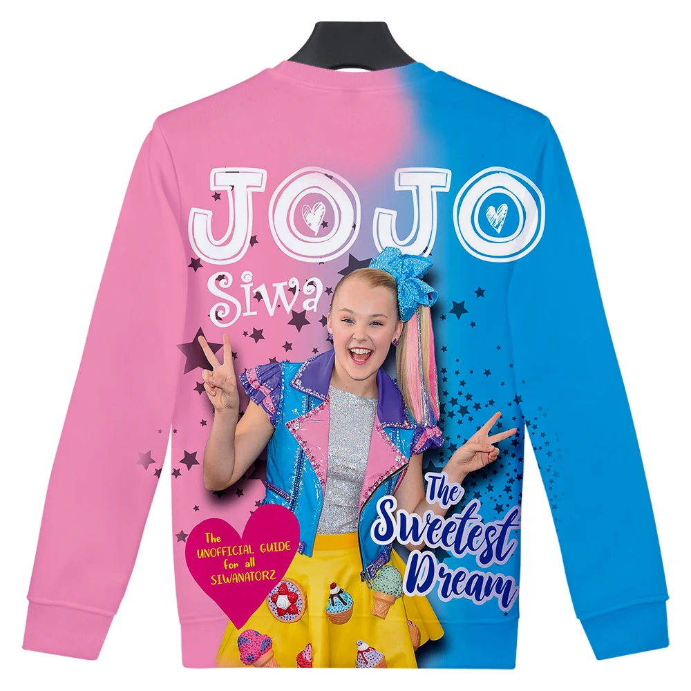 Новинка, JOJO SIWA, с 3D принтом, для женщин/мужчин, с круглым вырезом, толстовки, модные, с длинным рукавом, толстовка,, модная уличная одежда