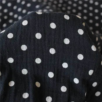 

Polka Dot Dress Fabric Soft Pajamas DIY Apparel Sewing Crepe Double Gauze