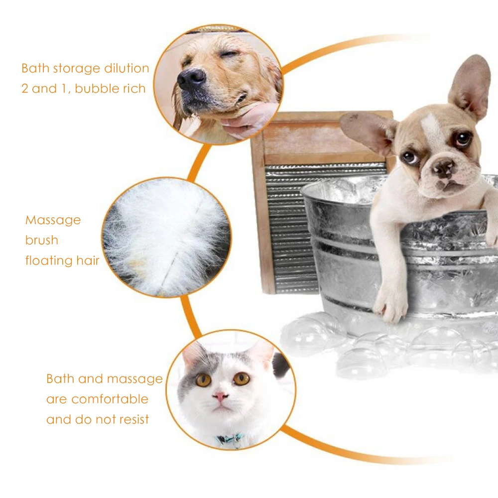 Pet Dog Bath Brush Comb Pet SPA Massage Brush Soft Silicone Dogs Cats Shower Hair Grooming Cmob Dog Cleaning Tool Pet Supplies