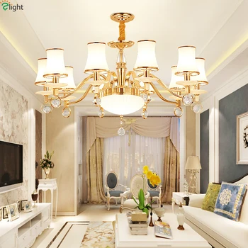 

Modern Lustre Marble Led Chandeliers Lighting Gold Metal Living Room Led Pendant Chandelier Lights Bedroom Hanging Light Fixture