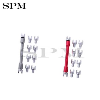 

Motorcycle Wheel Spoke Grip Handle Repair Tool 5.0 6.8mm Gray + Red