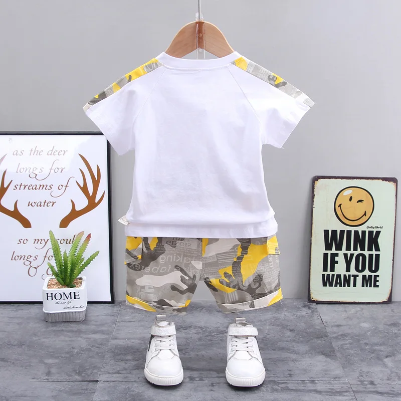 Kids Clothing Set Kids T Shirt Girls Clothing Set Kids Sports Suit Boys Clothing Set Children Sports Suit Boys Tracksuits Suit Boys Tracksuits Children Clothes Fashion Summer Baby Girls Clothing Boys Sports T-Shirt Shorts 2Pcs/Sets Toddler Cotton Costume Kids Tracksuits