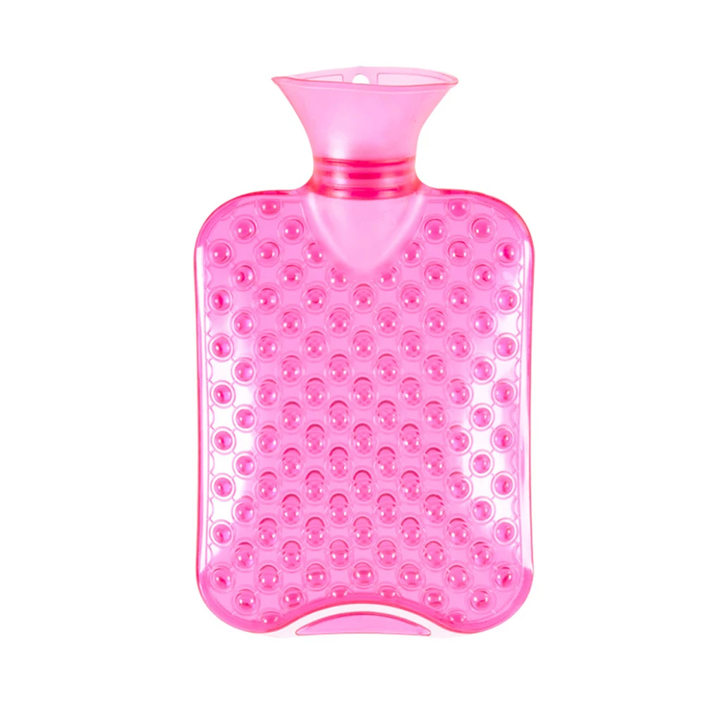 Pink 2000ml Бутылка с горячей водой, подогрев, зима, прозрачный, расслабляющий, домашний, ПВХ, грелка для рук, тепловой, взрывозащищенный, массажный, наполненный водой, портативный - Цвет: Pink 2000ml