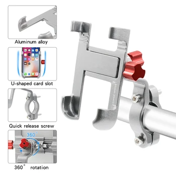 

Universal Bicycle Phone Holder Bracket Aluminum Alloy Bike Handlebar/Mirror Phone Mount Support NC99
