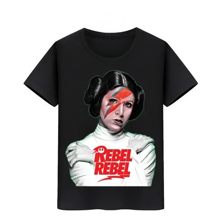 Детская футболка со Звездными войнами Leia Rebel футболка йода Дарт Вейдер хлопковые футболки для мальчиков и девочек с Дэвидом Боуи джедаем топы, футболки для детей - Цвет: Черный
