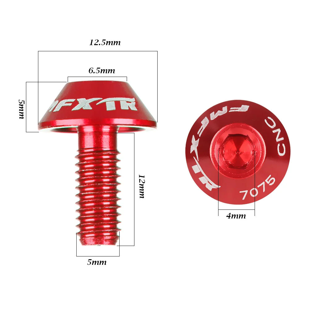 2 шт./компл. Цветной алюминиевый сплав горный велосипед держатель для бутылки с водой клетка винтовые болты M5x12mm винт прочный Аксессуары для велосипеда