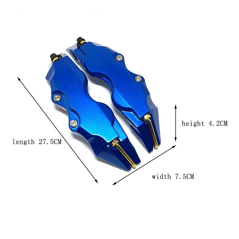 High Quality ABS Plastic Truck 3D Red Useful Car Universal Disc Brake Caliper Covers Front Rear Auto Universal Kit - Color: BL L