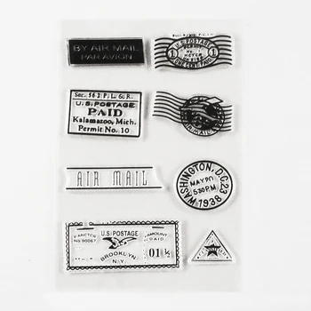 

Air Mail Clear Stamps Transparent Silicone Rubber Stamps Vintage Decoration Postage Stamps
