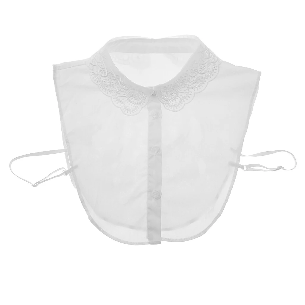 

Fashion Dickey Clavicle Fake Collar for Shirts Detachable Half Blouse White
