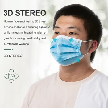 

50PCS Face Mask Disposable mask filter 3 Layer mouth Face Mask cotton mask Anti Dust mask Safety Mouth mask 24 Hours shipping