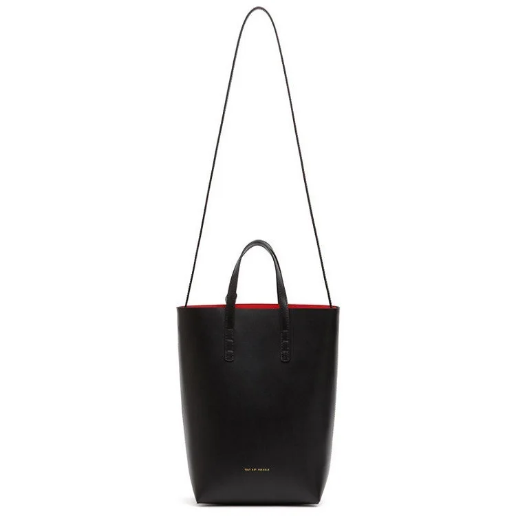 

Women's handbag brand bucket bag contrast color fashion leather handbag handbag vertical Shoulder Messenger Bag tote bag