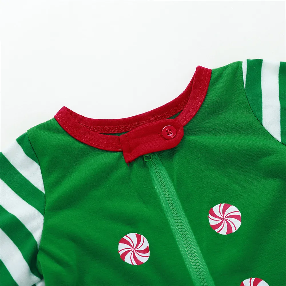 LILIGIRL Christmas Family Matching Pajamas Sets Adult Women Kids Xmas Stripe Print Nightwear Sleepwear Clothes Outfit