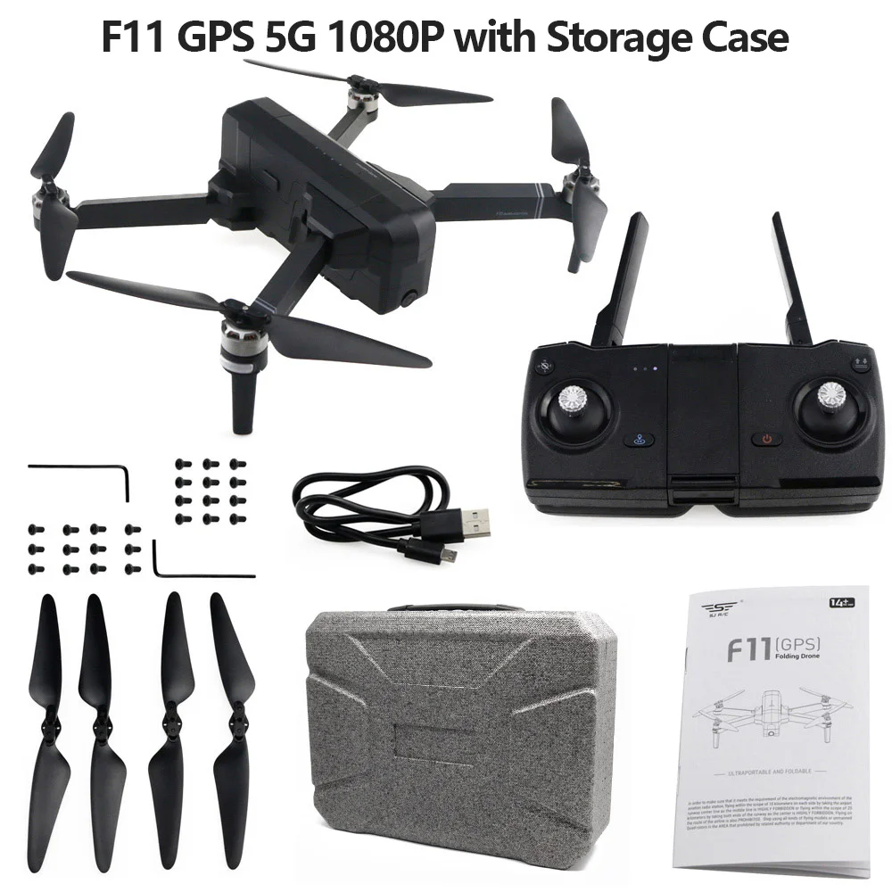 F11 1080P Case Global Drone 2K Professional Follow Me RC Дрон 5G Wifi FPV долгое время Летающий Квадрокоптер gps Дроны с камерой HD VS E520 F11 PRO - Цвет: F11 1080P Case