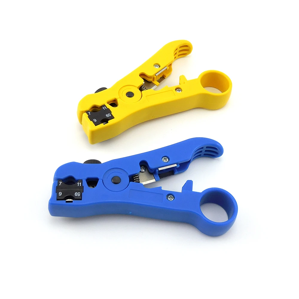 FTTF Tools UTP STP round and flat network cable RG59 RG6 RG11 coaxial cable stripping rotary wire stripper,wire stripper cutter hc8tc 8 twist cable raided flat type occ copper headphone upgrade audiodiy wire cable