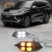 ^^Best Offers 2pcs LED Daytime Running Light For Mitsubishi Pajero Sport 2016 2017 2018 Waterproof ABS 12V Car DRL with yellow signal lamp ^^Best Offers 2pcs LED Daytime Running Light For Mitsubishi Pajero Sport 2016 2017 2018 Waterproof ABS 12V Car DRL with yellow signal lamp