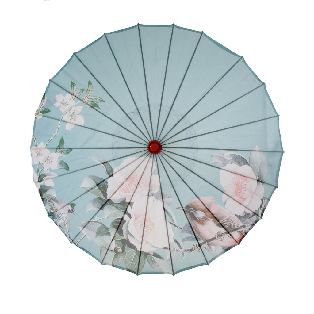 Vintage Chinese Silk Cloth Umbrella Handmade Art Painted Parasol for Wedding Party Favor Guests Gifts Performance Photo Prop