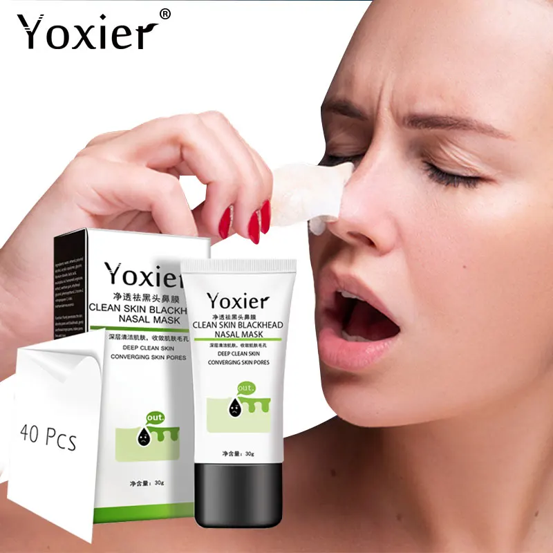 Yoxier удаления угрей угри на носу пилинг ткань Смягчающая маска для ухода за кожей Чистка Пор цвета: чёрный