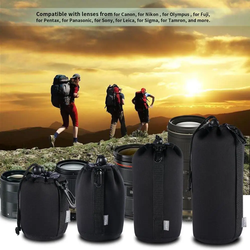 4 шт) S/M/L/XL OUTAD толстый защитный Неопреновый Чехол Набор для DSLR объектива камеры для Canon для Nikon для Pentax для sony