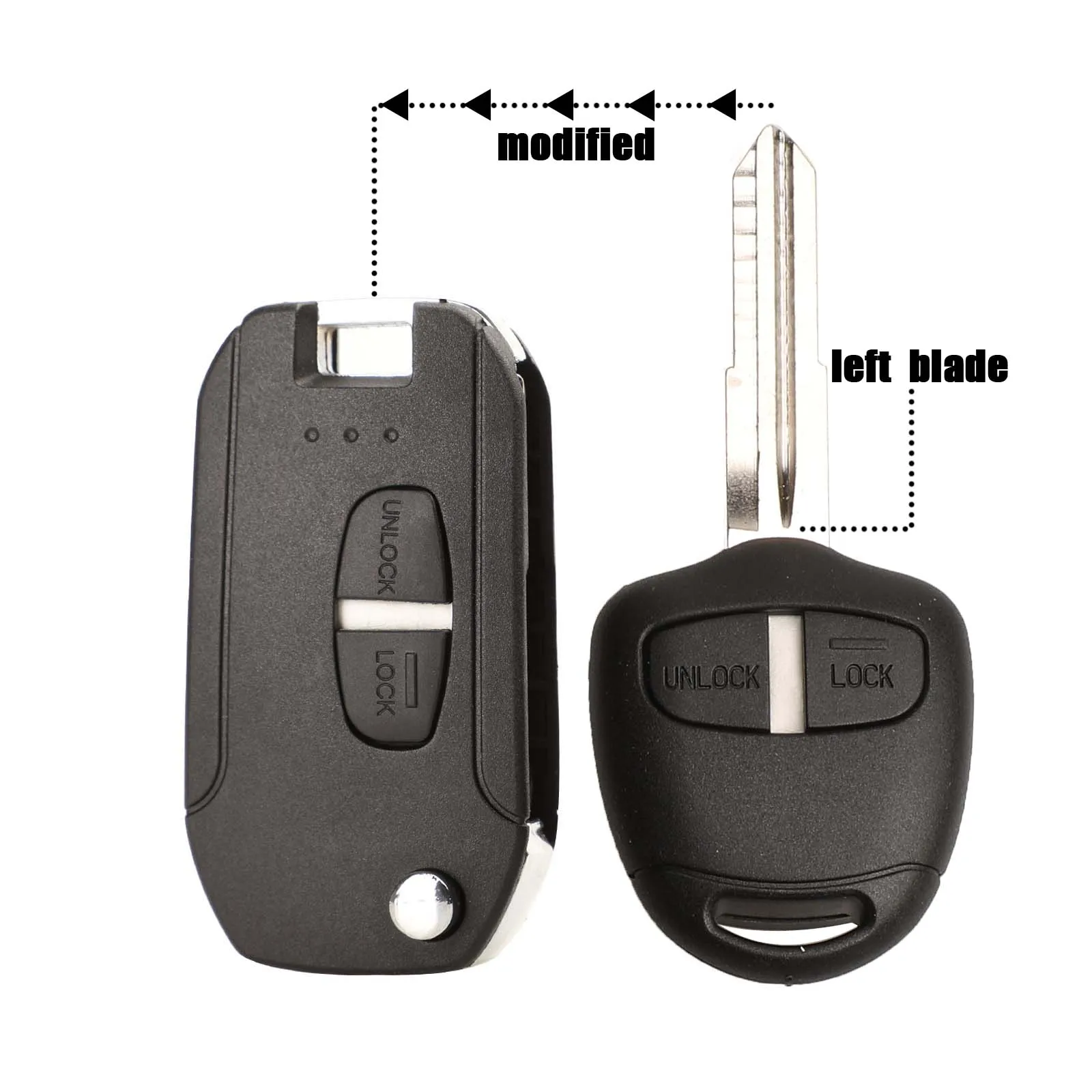 Jingyuqin 10P 2/3 кнопки модифицированный чехол для ключей для Mitsubishi Lancer Evo Colt Outlander Mirage Keyless(правое лезвие
