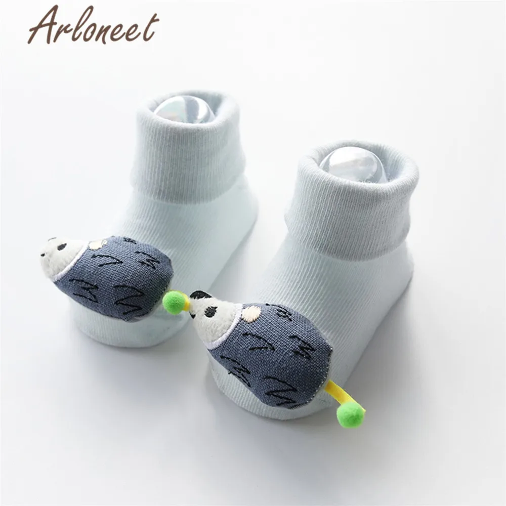 ARLONEET носки для малышей нескользящие носки для девочек с героями мультфильмов детские хлопковые носки для девочек; сезон осень-зима; носки с рисунками животных для мальчиков; кроссовки