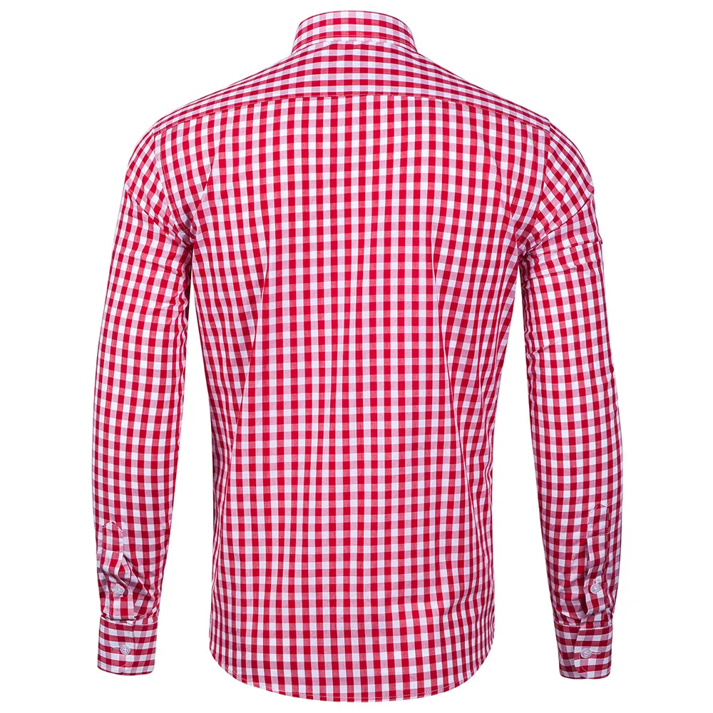 Рубашки Новая мода хлопок плед формальная одежда Мужская s одежда мужской бренд умный Повседневный Без глажки американский размер Мужская осень MOOWNUC MWC