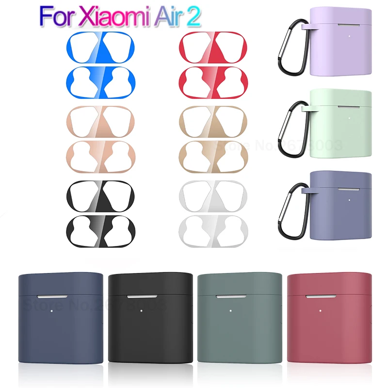 Полное покрытие металлический пылезащитный стикер чехол для Xiaomi Airdots Pro 2 Air