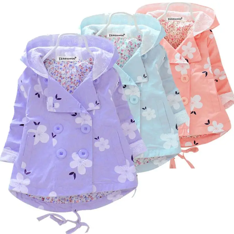 Primavera e Outono Casual com Capuz Nova Moda Meninas Blusão Crianças Outerwear Cabolsa Jaqueta Roupas M1533 2020