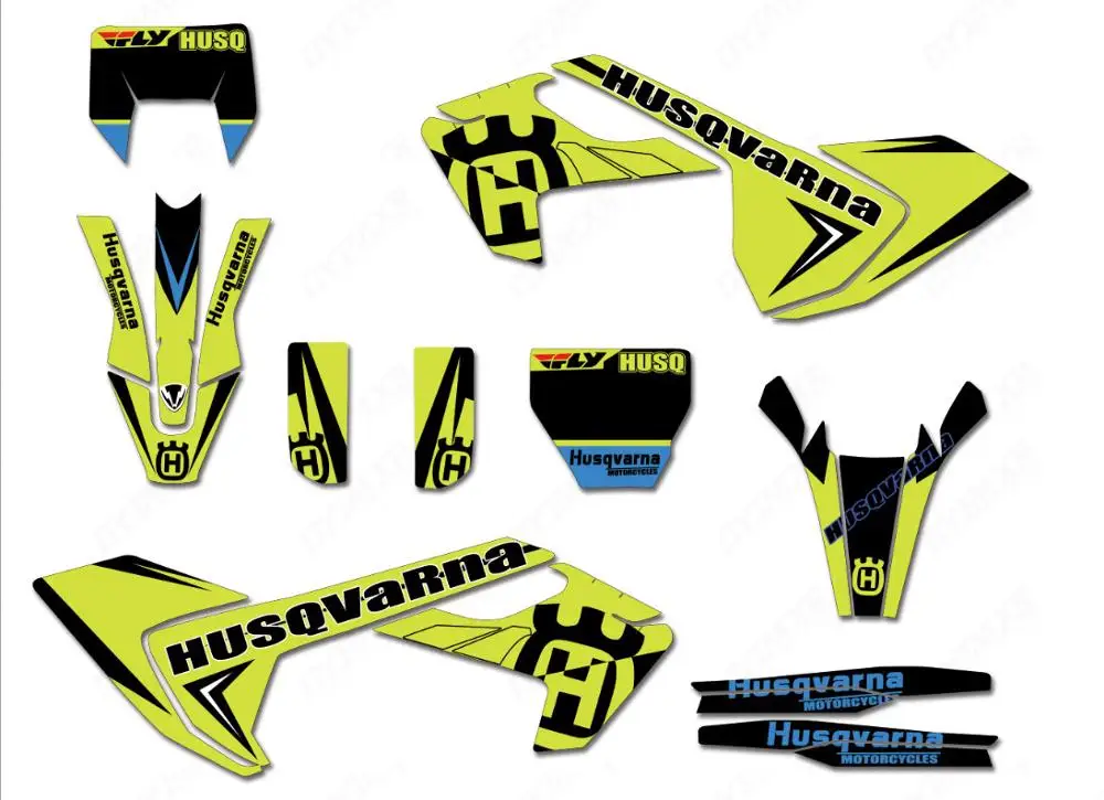 Командная графика фоны наклейки на заказ Roc комплект для HUSQVARNA 2017 2018 2019 FE TE FC TC 250 350