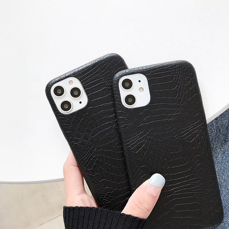 Leather Cover For iPhone 11 12pro max X XS MAX XR Case Crocodile Snake Skin Back Cover Case for iphone 6 6s 7 8Plus Phone Bags