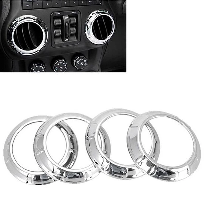 Для Jeep Wrangler JK 2011- комплект для отделки автомобиля ABS пластиковая наклейка Замена Комплект для украшения интерьера