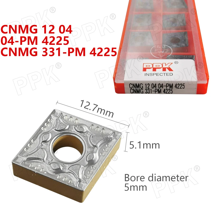 10 шт. CNMG 12 04 04-PM 4225 CNMG 331-PM 4225 внутренний токарный инструмент с ЧПУ Поворотные твердосплавные вставки инструменты лезвие резак токарный станок лезвие