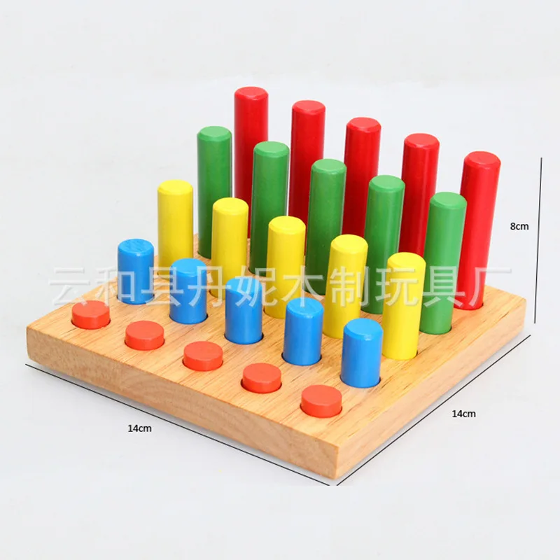 

Montessori Eight Sets Geometric Shapes Compartmental Cognitive Board Wooden Children Science Educational Toy