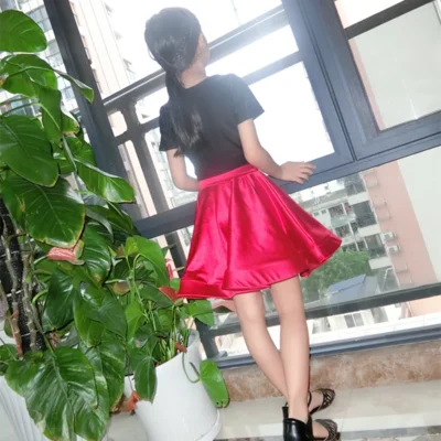 Short Sleeve red Ski Бархатный латинский танцевальный костюм для девочек, одежда для спортивной гимнастики, танго, сальсы, румбы, самбы, профессиональные платья для латинских танцев для девочек - Цвет: Short Sleeve red Ski