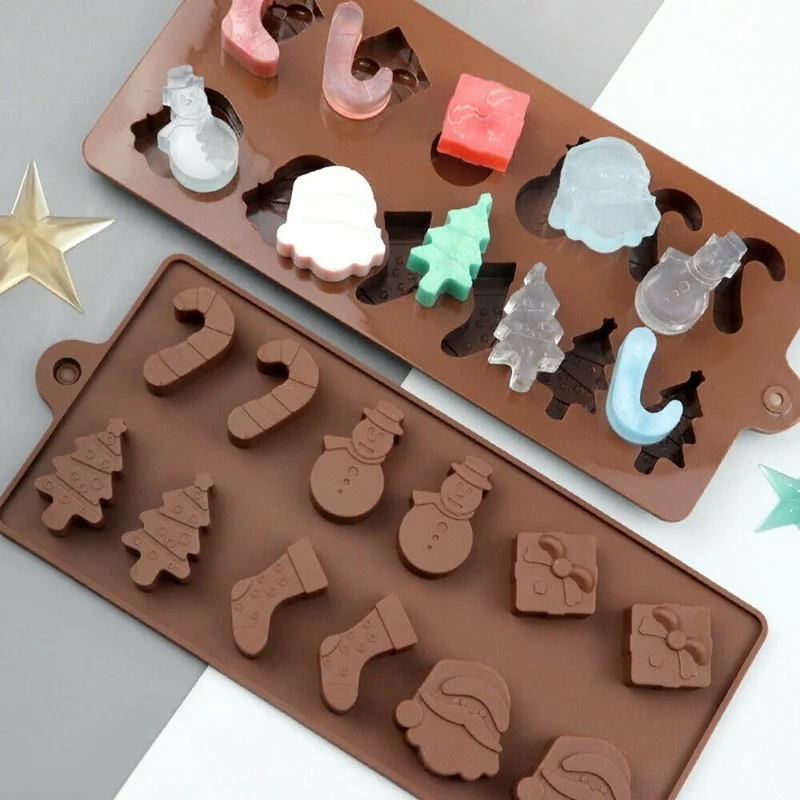 

Christmas Gift Box Christmas Series Silicone Mold Fondant Cake Mold Chocolate Candy Clay Mold Kitchen Cooking Tool DIY Homemade