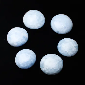 

Housing Crystal Gravel Natural Celestite Original Stone Carving Ellipse Hand Paper Play Energy Crystal Stone Blue