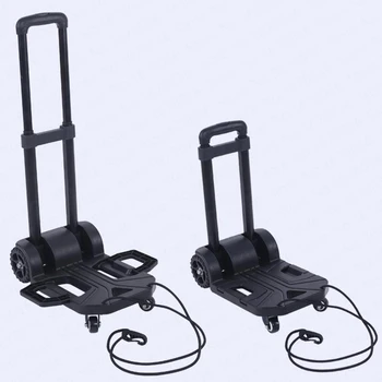 

12%Folding Luggage Cart Portable Shopping Trolley Car Handling Pull Cart Trolley Trailer Home Shopping Cart Small Cart