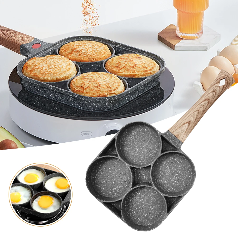 

Four-hole Frying Pot Pan Thickened Omelet Non-stick Egg Pancake Steak Cooking Egg Ham Pans Breakfast Maker Cookware