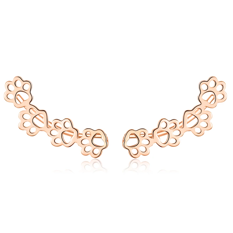 Серьги BISAER Cat, 925 пробы, серебряные серьги-гвоздики с животными для женщин, модные ювелирные изделия для девочек, подарок для детей, Brincos HSE450 - Окраска металла: HSE430-C