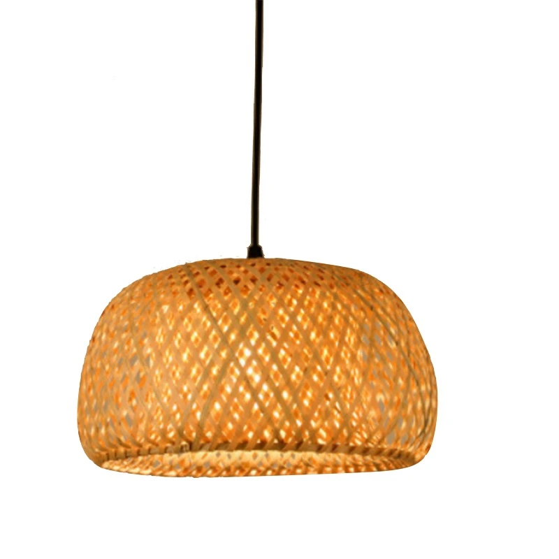 

ABUI-Modern Bamboo Work Hand Knitted Bamboo Weaving Chandelier Restaurant Handmade Bamboo Lantern Chandelier Hotel Home Decorati