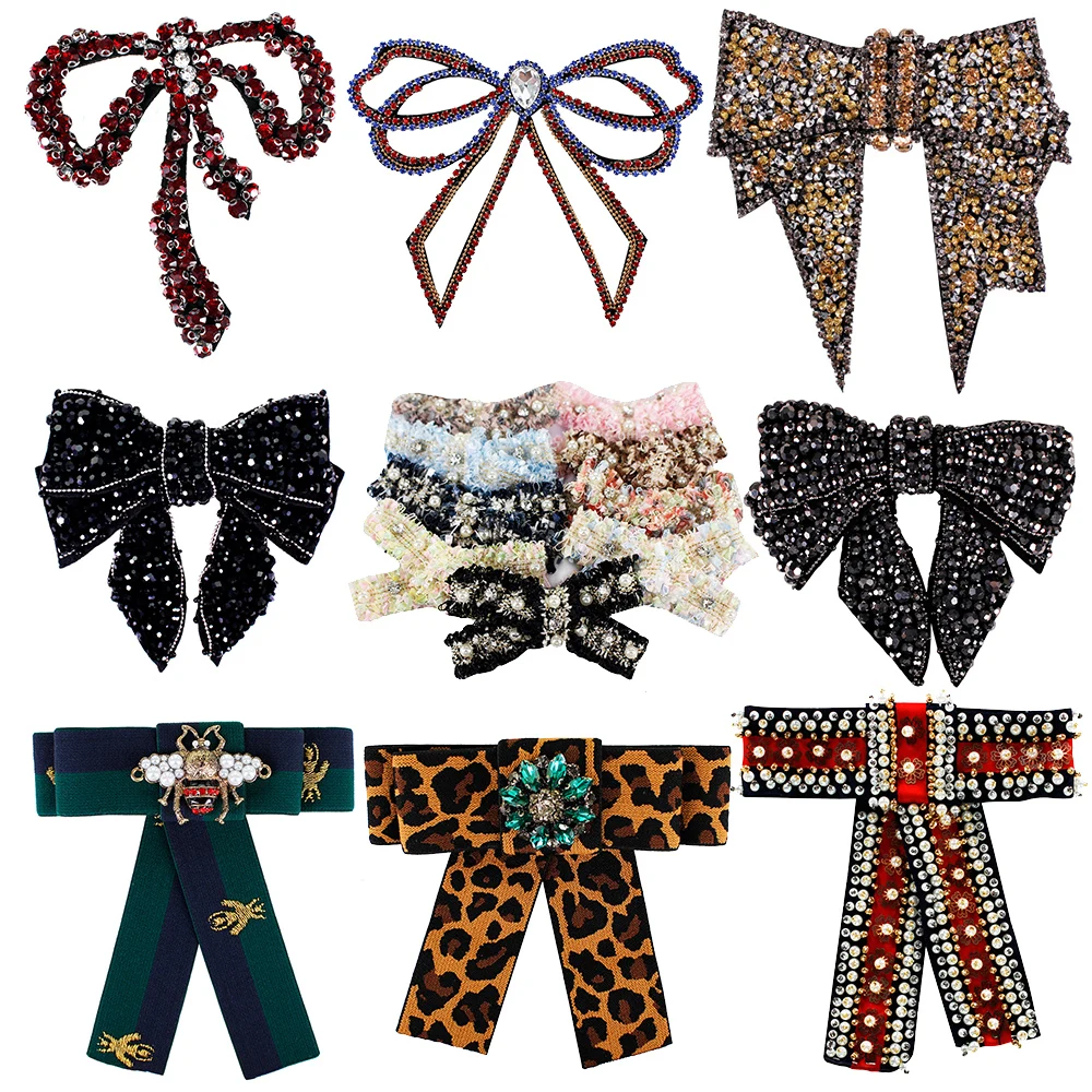 Бабочка аппликация лента пчела брошь бусина Стразы Вышивка Аппликация Сделай