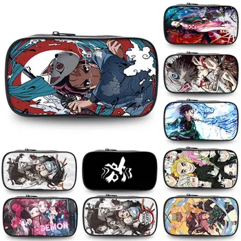 

Anime Demon Slayer: Kimetsu No Yaiba Pencil Case Multi-Functional Large Capacity Zipper Students PencilBag Wallet Storage Bag
