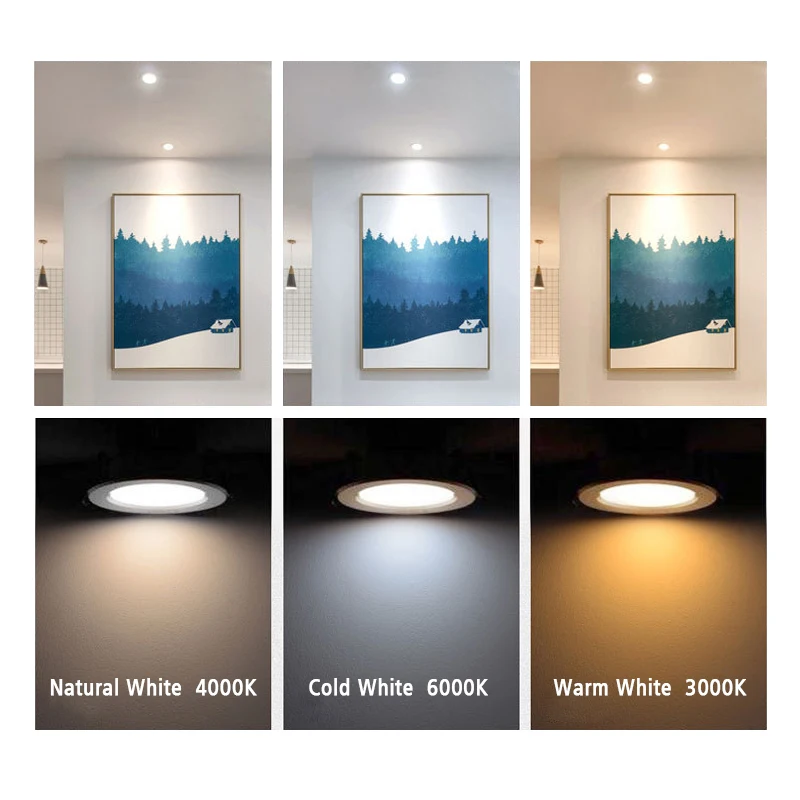 LED Downlight Recessed Ceiling Spotlight 10 pcs LED Downlight Waterproof Black Shell IP65 5W 7W 9W 12W 15W 18W Cold Warm Natural White Spot Lamp 220V 230V Indoor Lighting